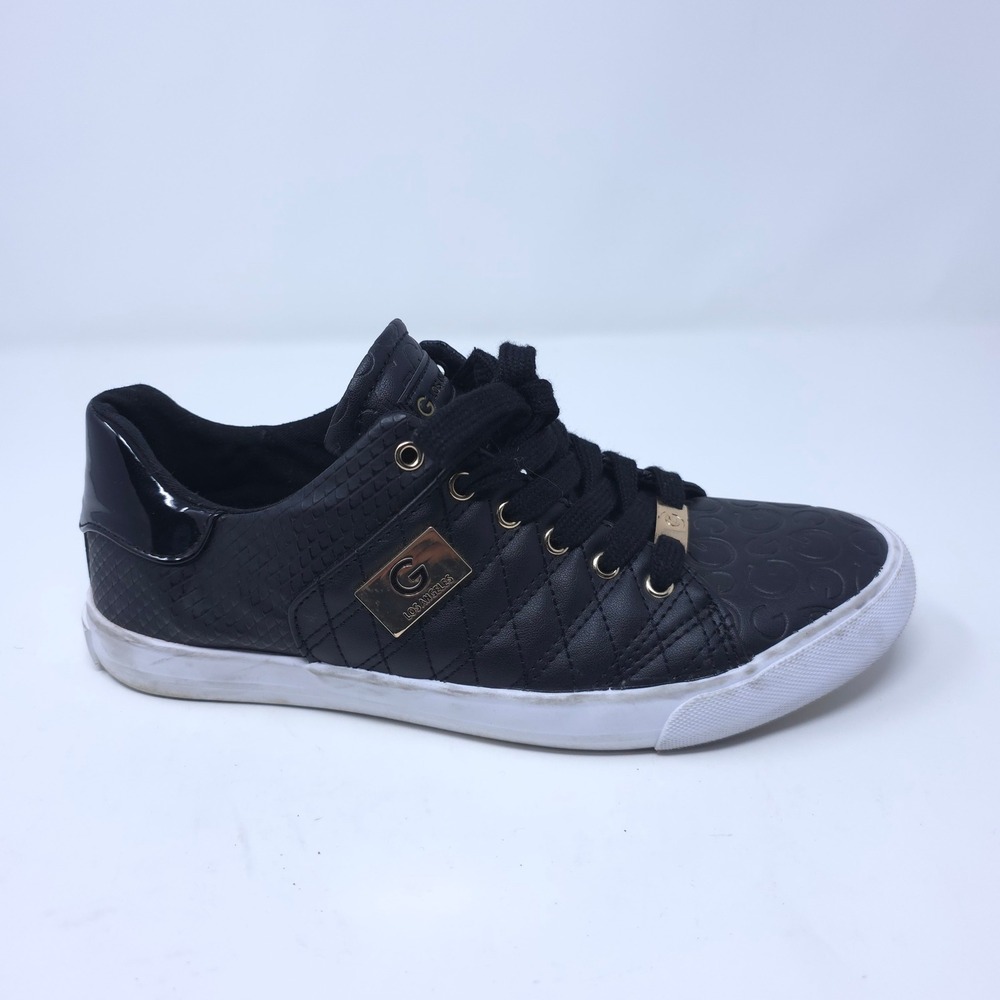 G by GUESS Women Black Quilted Sneakers GGOVIDA3-C Size 10 Low Top Shoes